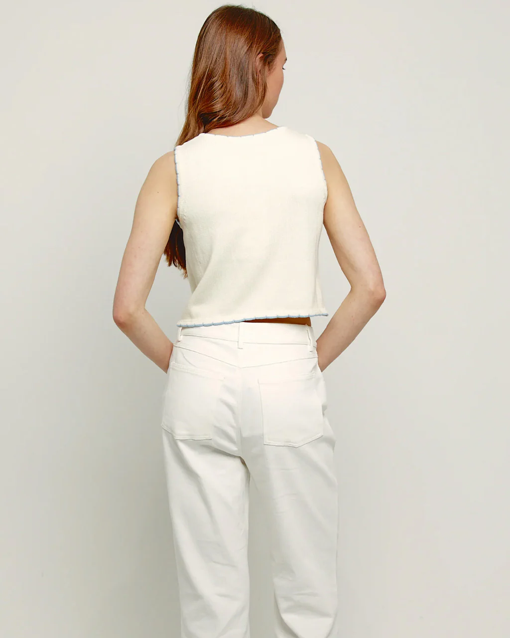 Lemon Embroidered Knit Vest