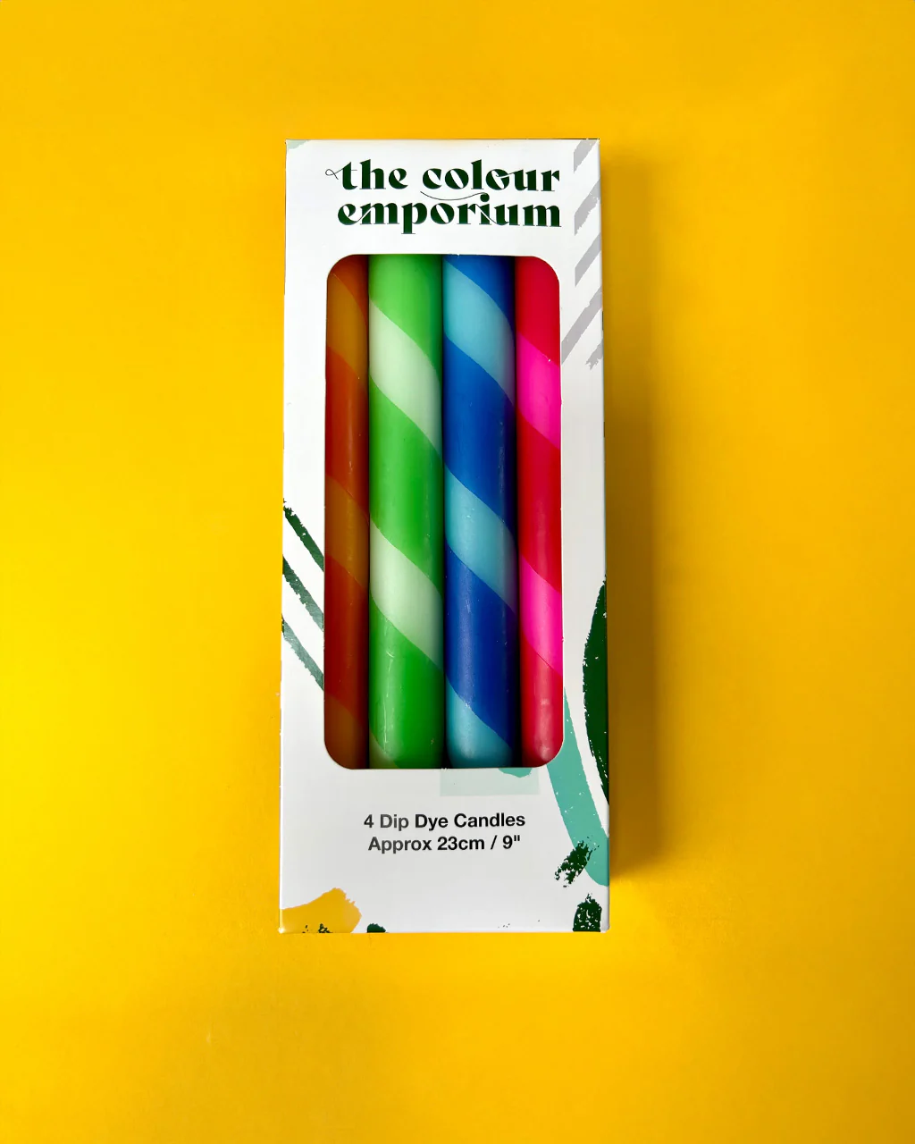 Lollipops Dip Dye Dinner Candles - Set Of 4