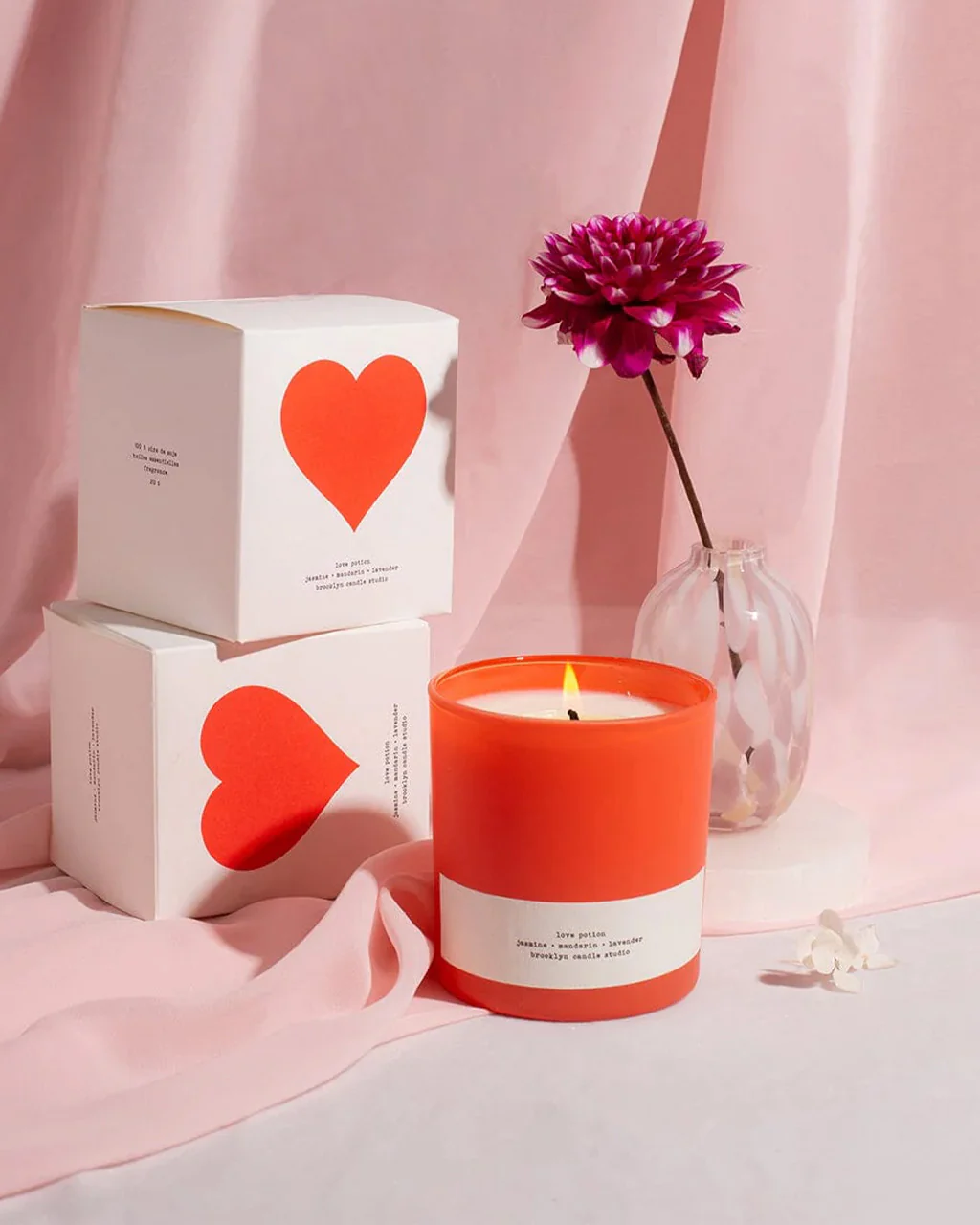 Love Potion Red Glass Candle