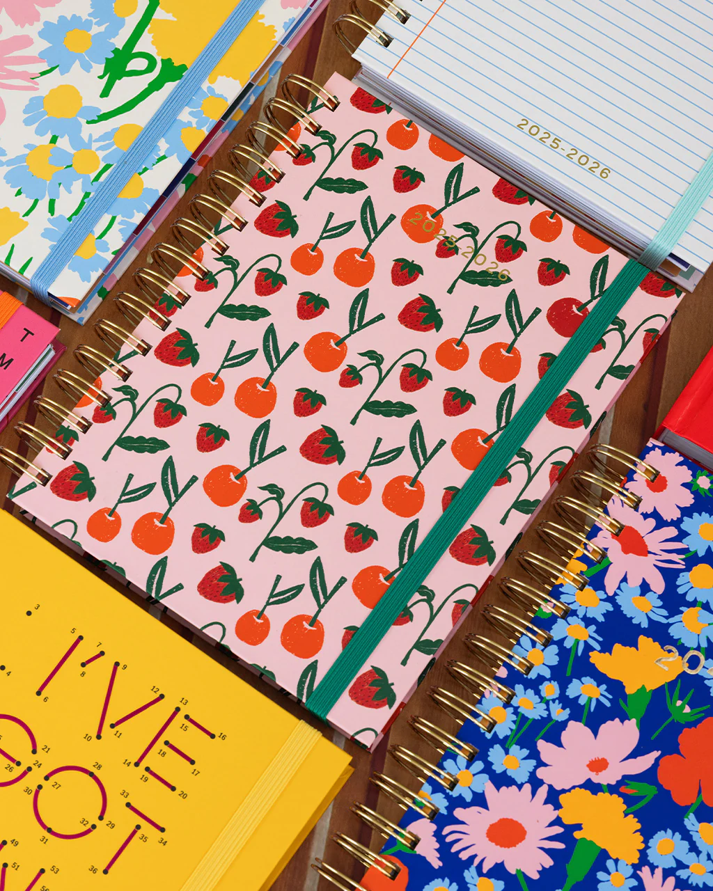 Medium 17-Month Academic Planner - Cherries & Strawberries