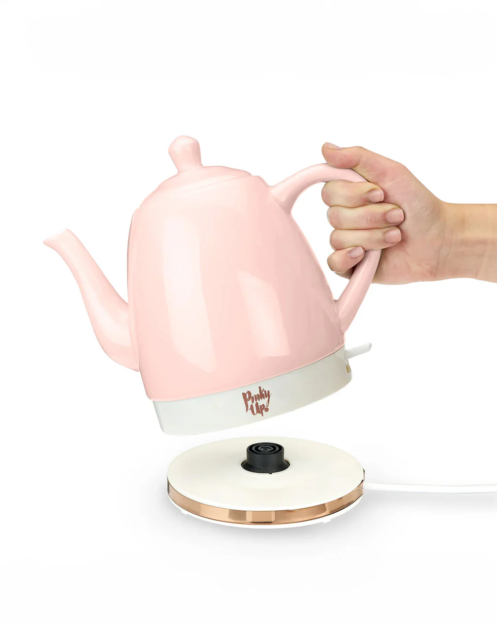 Noelle Pink Ceramic Electric Tea Kettle