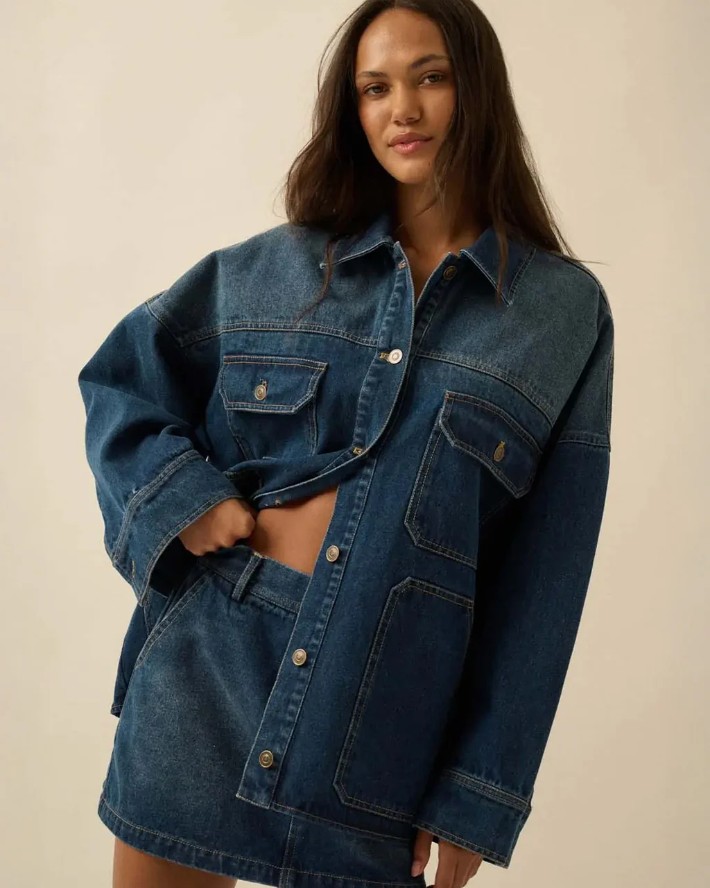 Ombre Denim Pocket Jacket