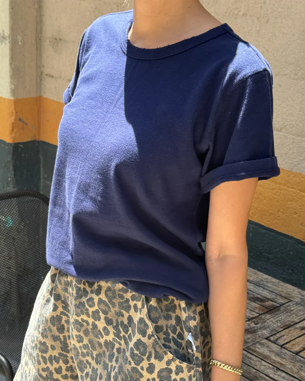 Organic Cotton Vintage Boy Tee - Navy