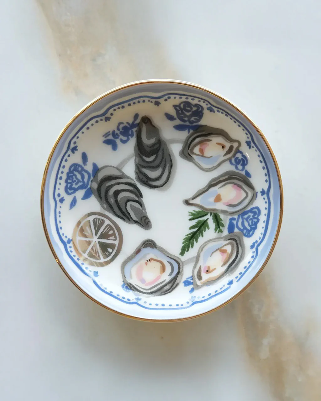 Oysters Porcelain Trinket Dish