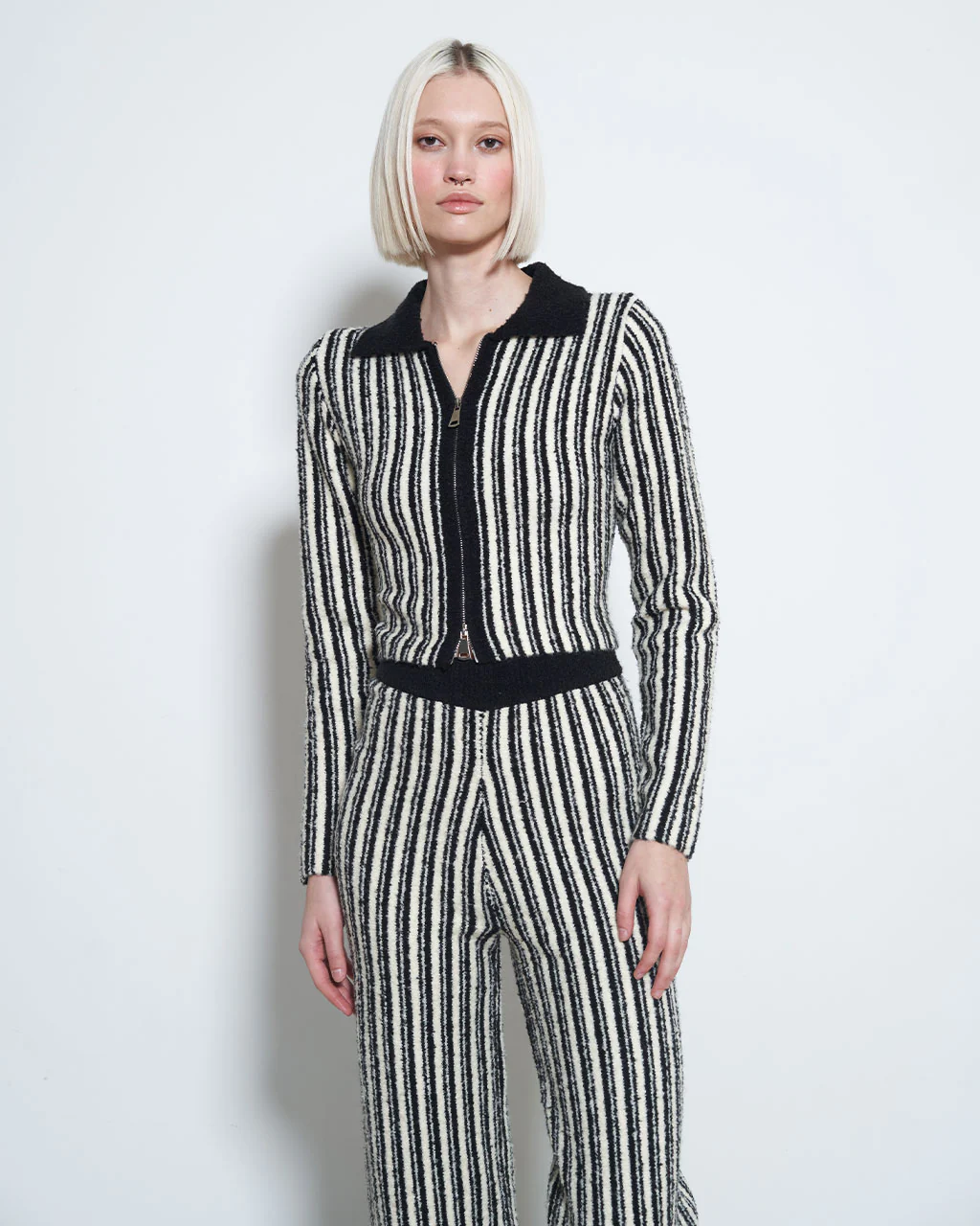 Penny Knit Pant - Black Stripe