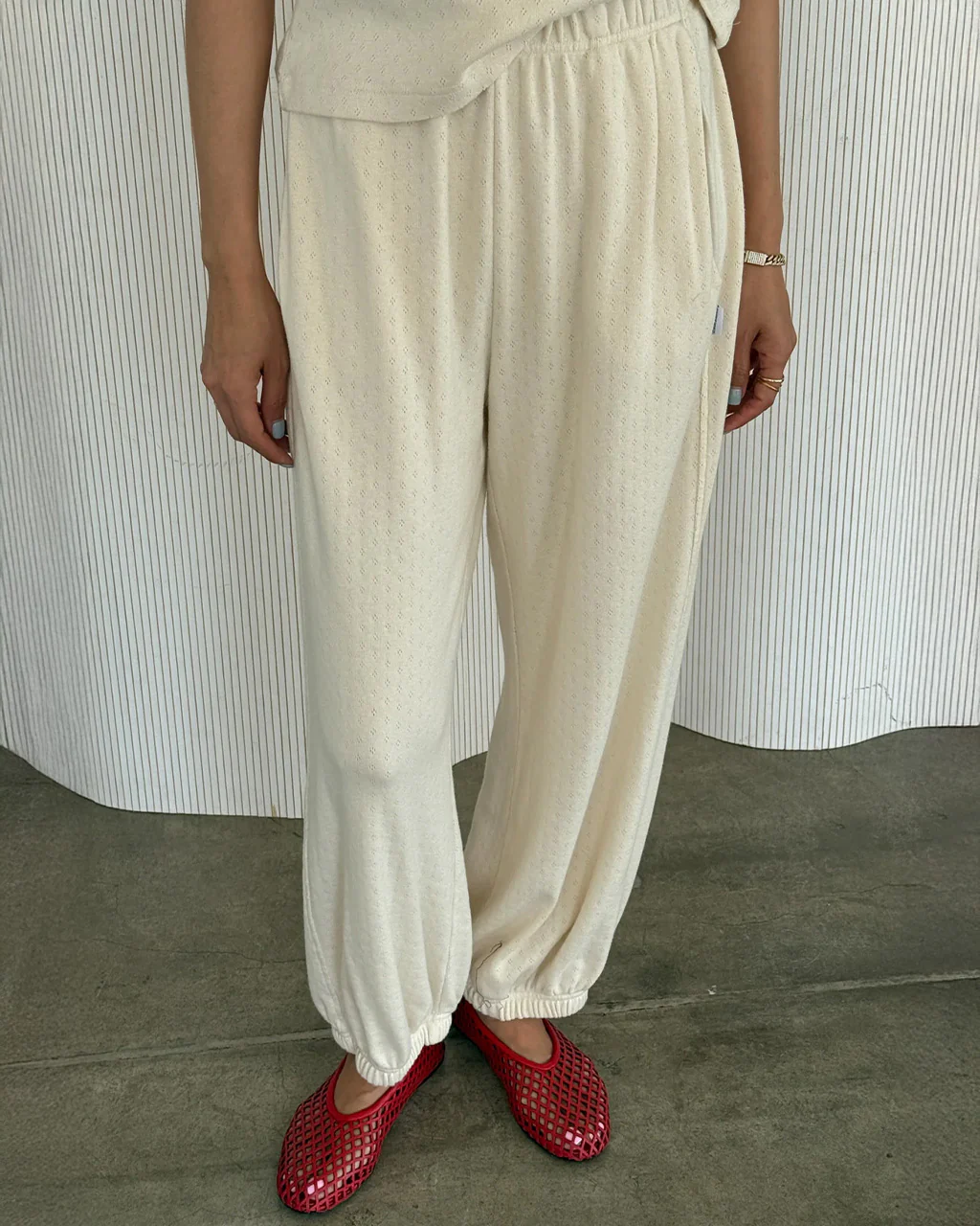 Pointelle Balloon Pants - Naturel