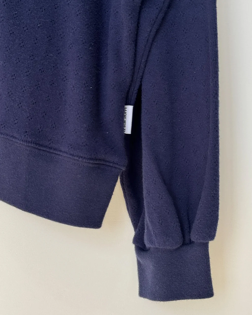 Pointelle Core Sweatshirt - Navy