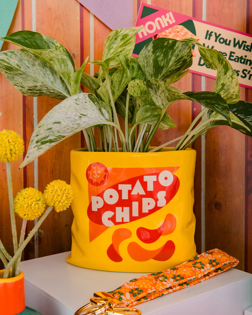 Potato Chips Ceramic Vase