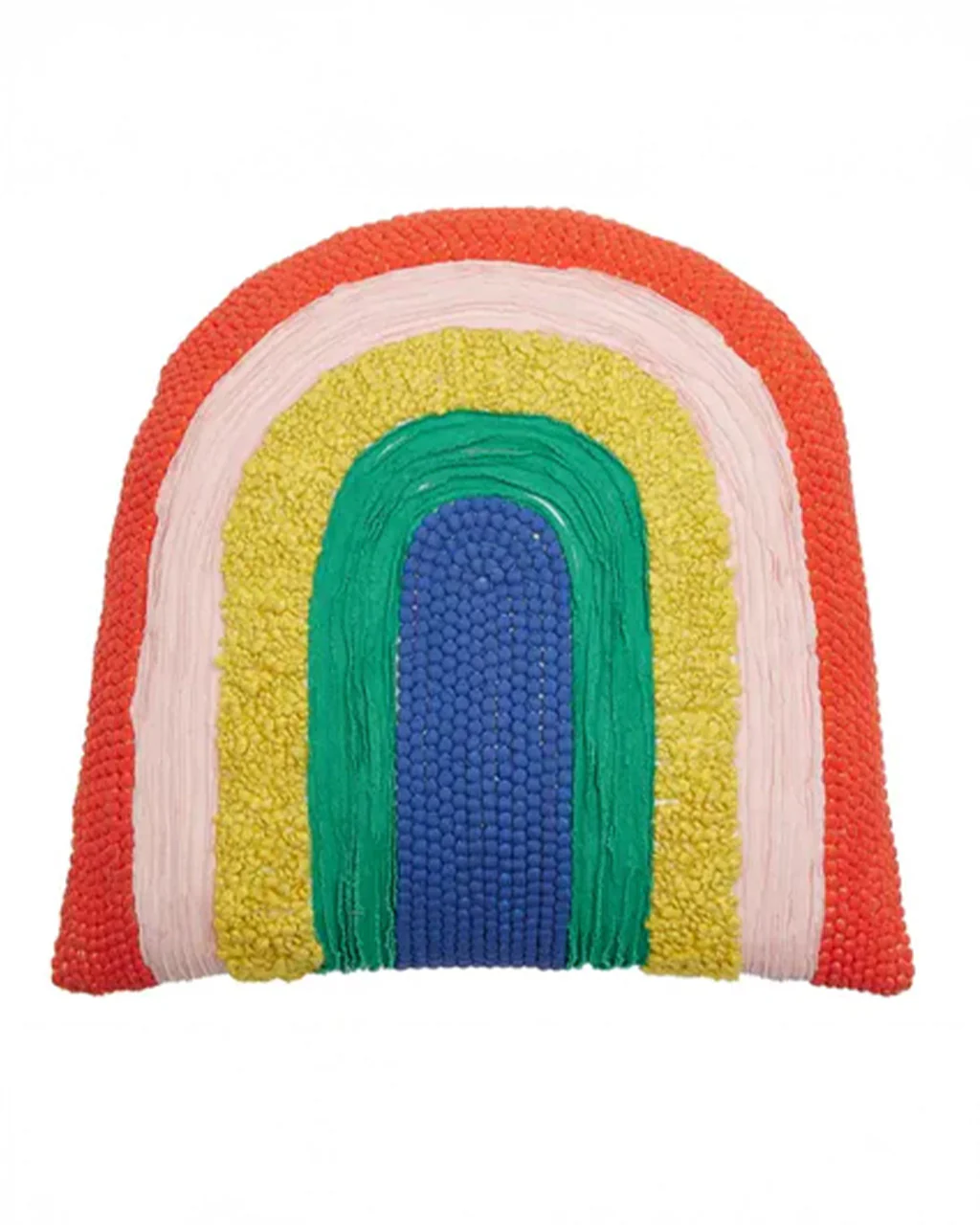 Rainbow Shaped Embroidered Pillow