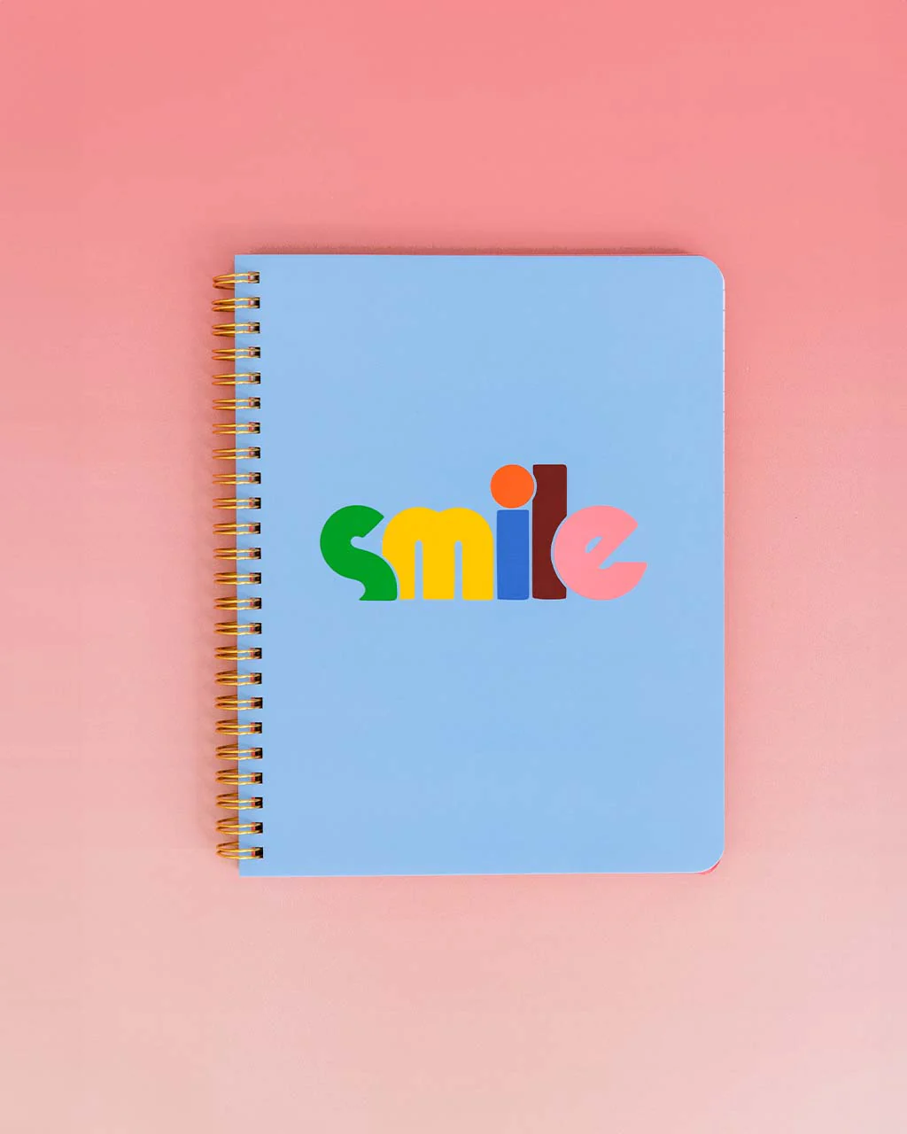 Rough Draft Mini Notebook - Blue Rainbow Smile