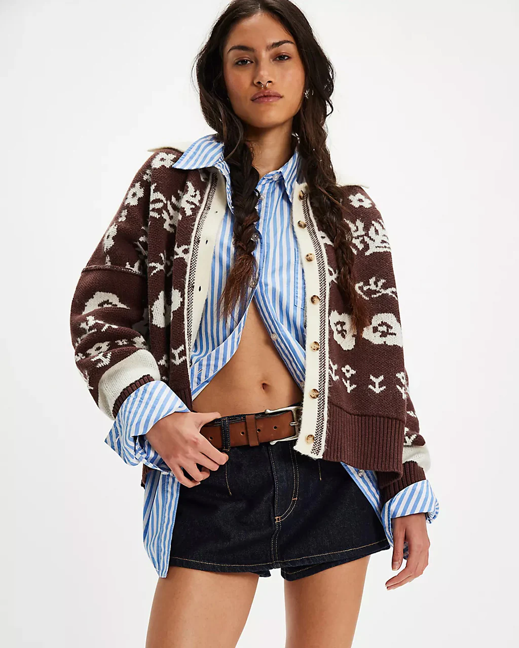 Shelby Cardigan - Chocolate Combo