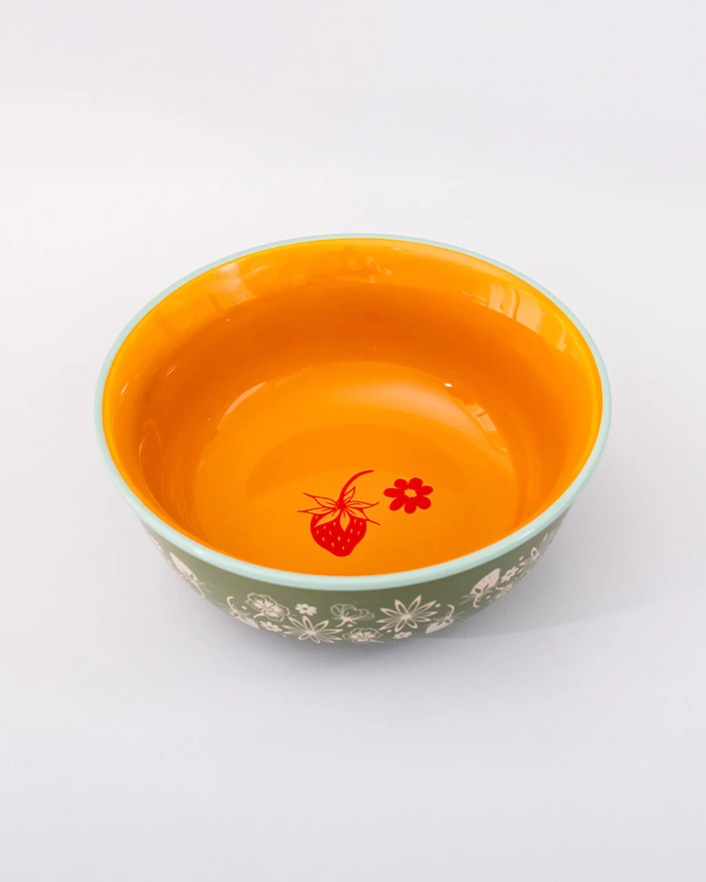 Small Ceramic Serving Bowl - Garden
