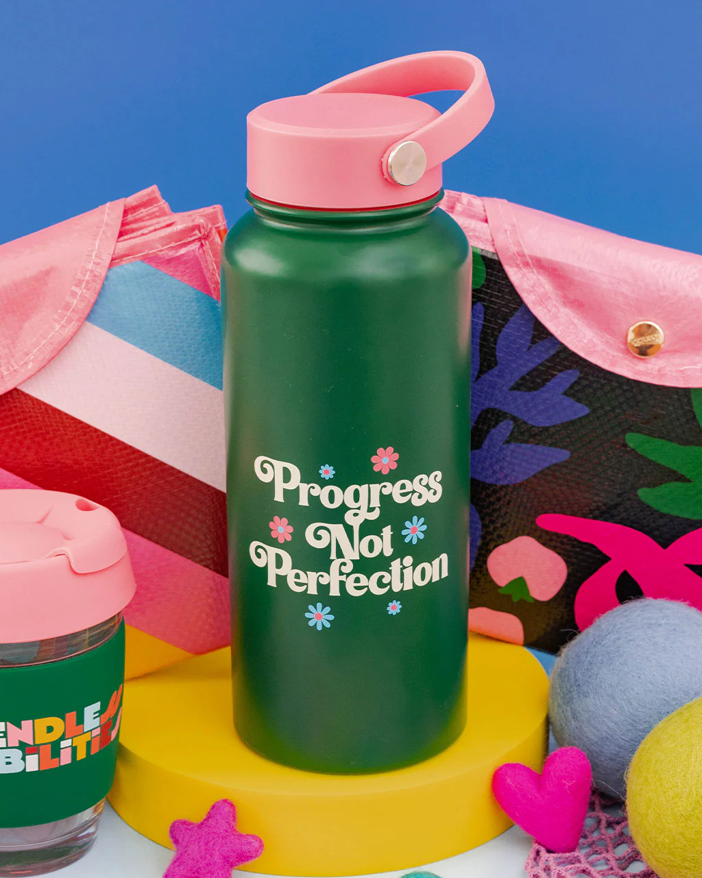 Stainless Steel Water Bottle - Progress Not Perfection
