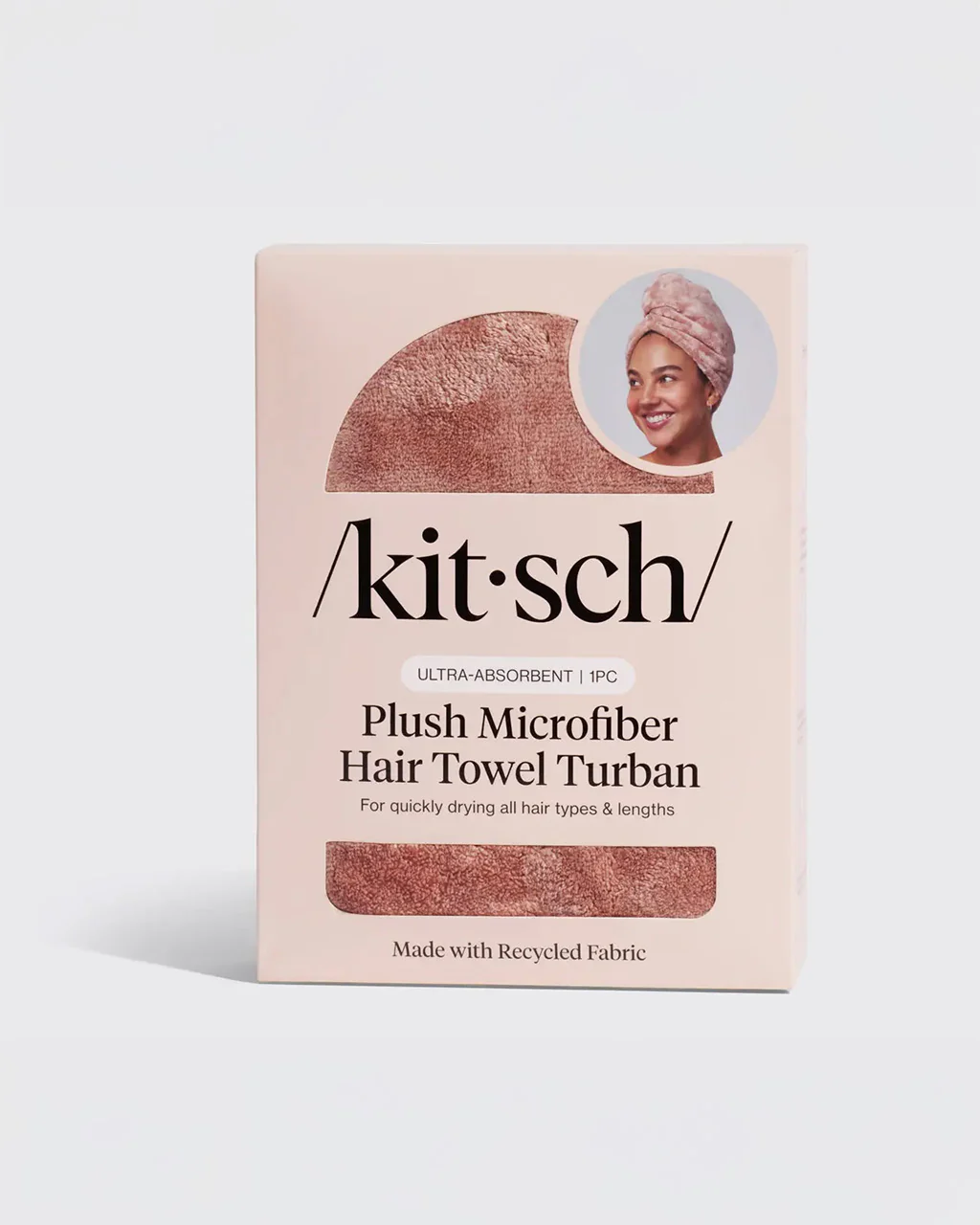 Terracotta Plush Microfiber Hair Towel
