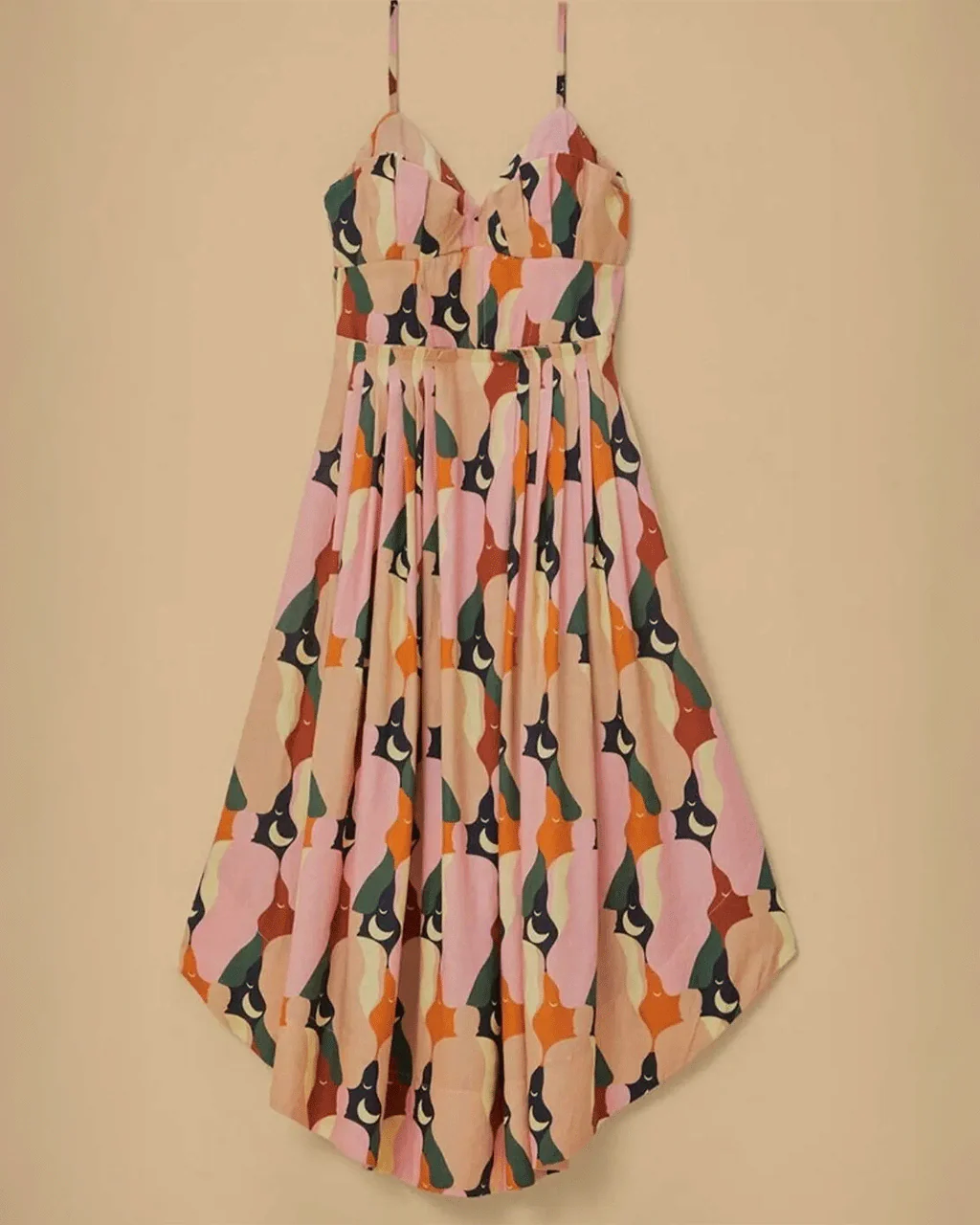 The Kiss Multicolor Sleeveless Midi Dress