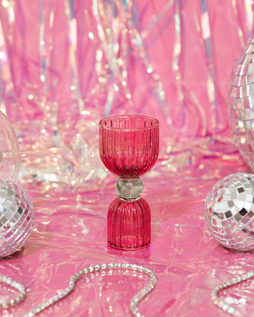 Tipsy Turvy Double Shot Glass - Pink