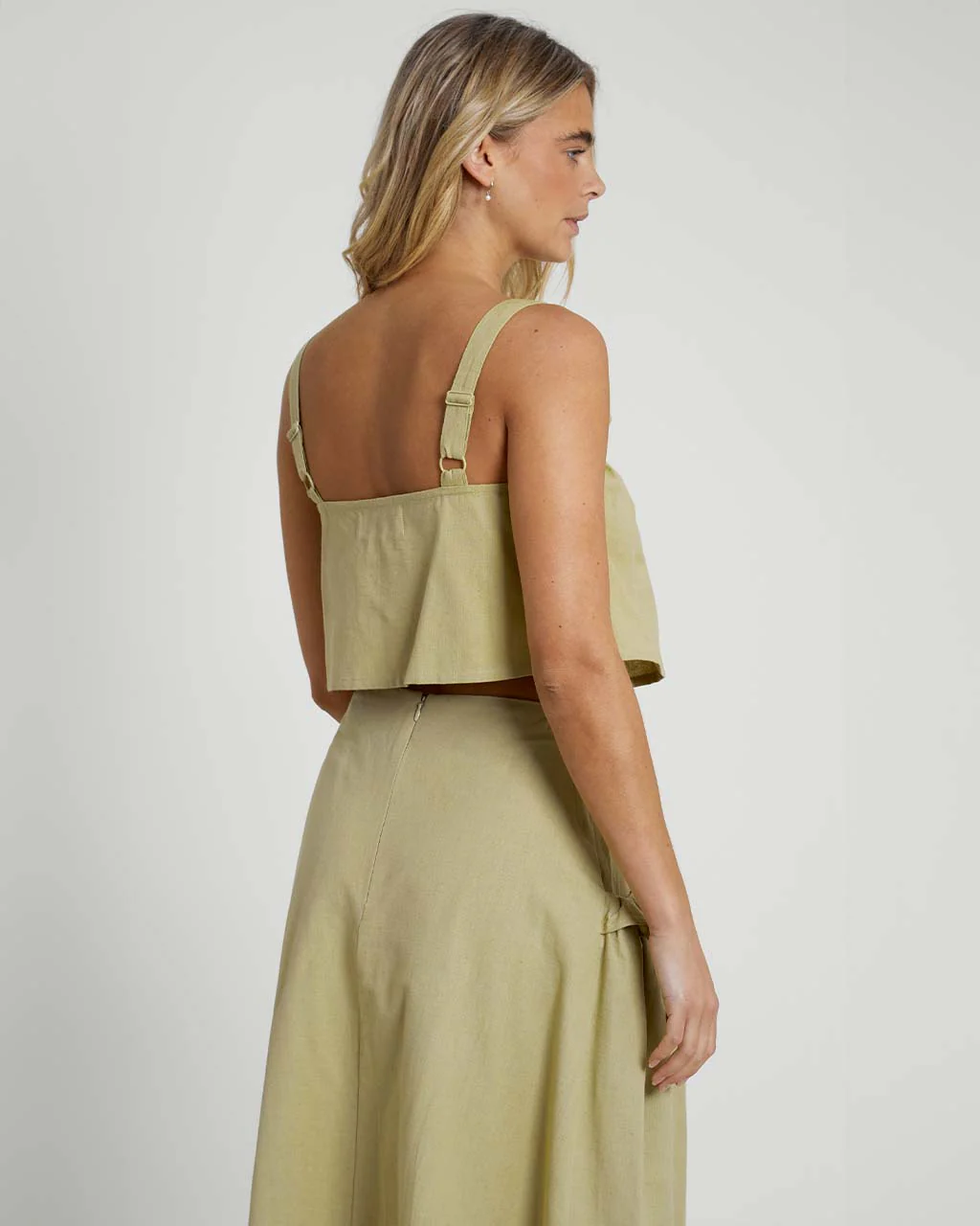 Verdi Linen Blend Ruffle Cami