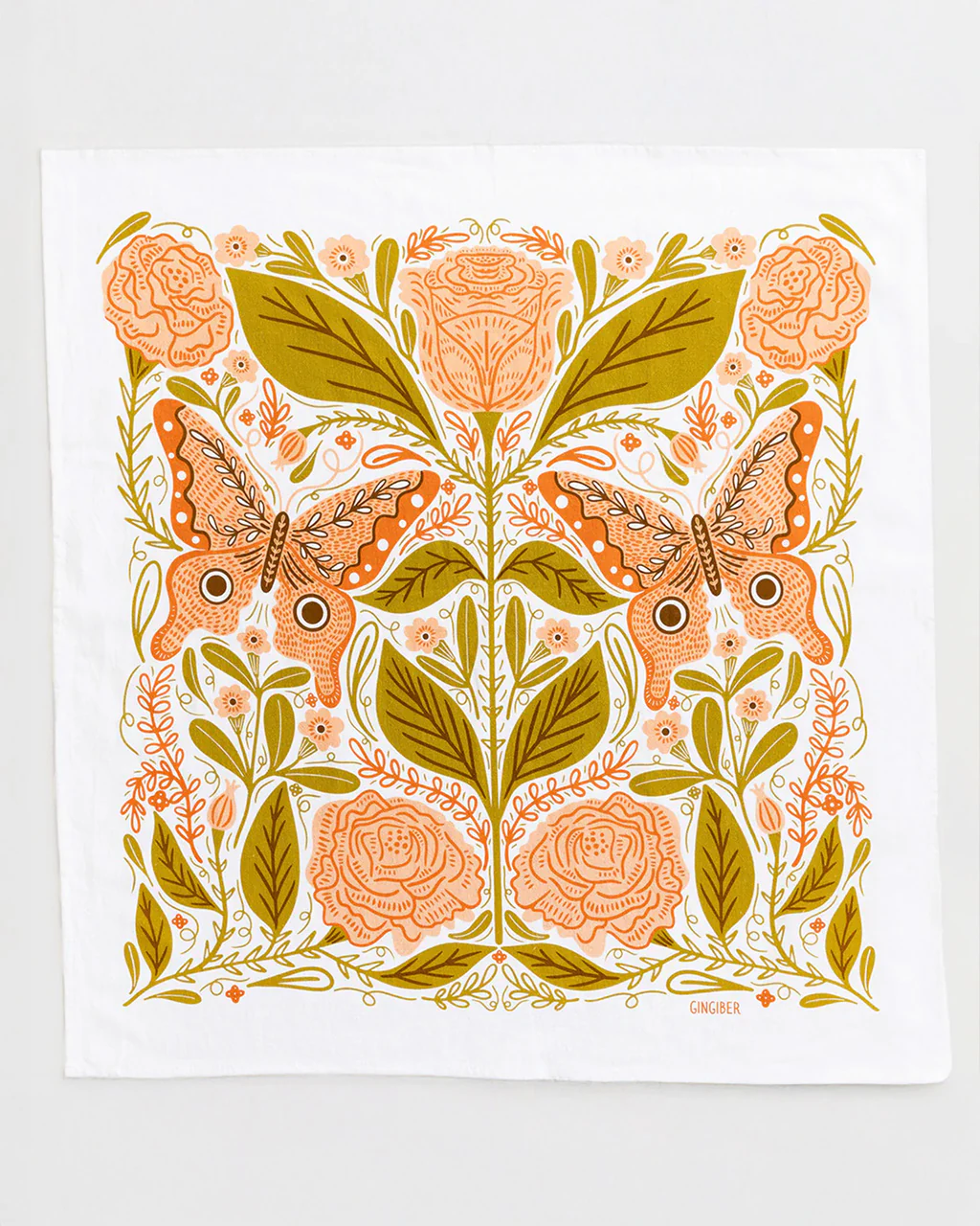 Vintage Butterfly Tea Towel