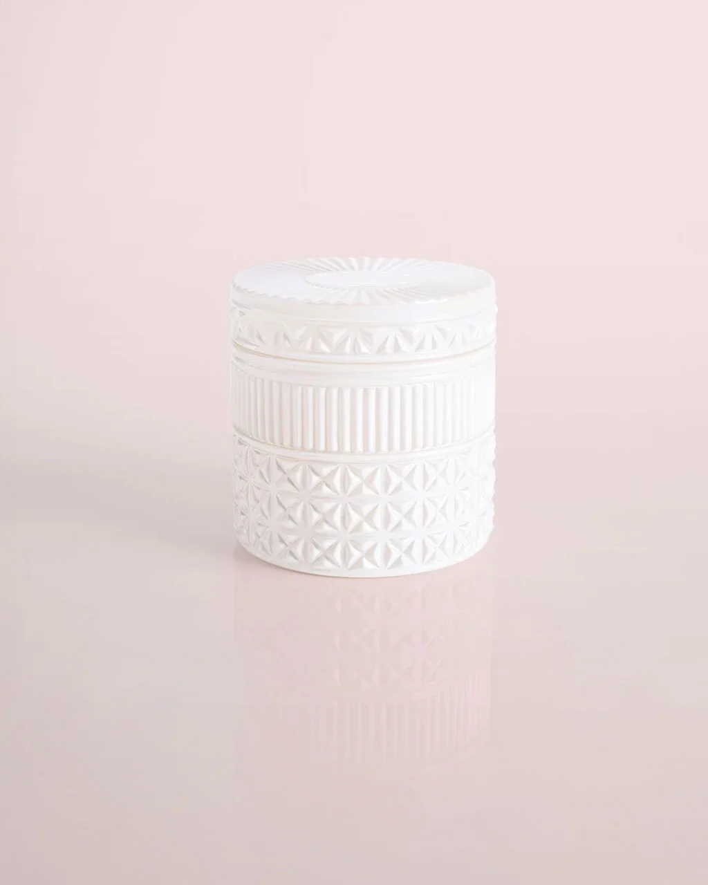 Volcano White Opal Gilded Faceted Jar