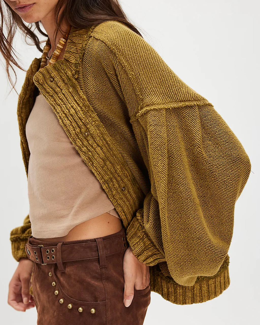 We The Free Cute In This Cardi - Fir Green