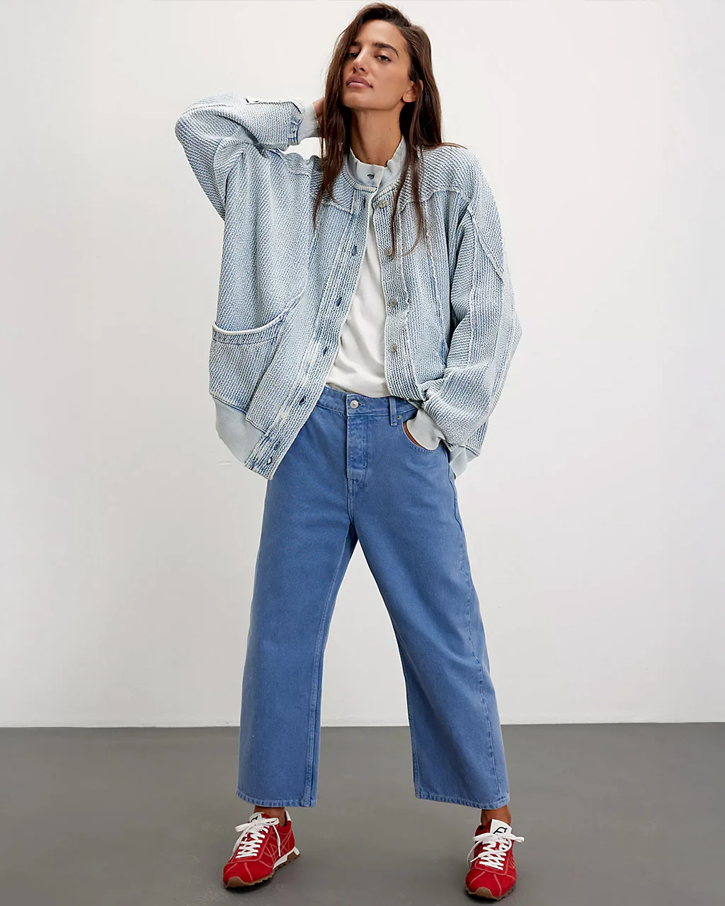 We The Free Deep Trance Dropped Boyfriend Jeans - Ocean