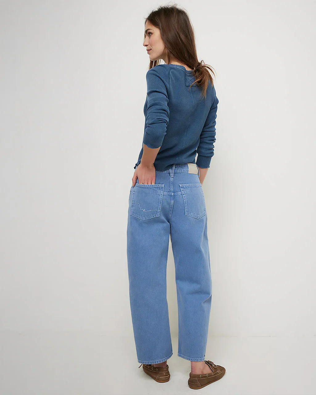 We The Free Deep Trance Dropped Boyfriend Jeans - Ocean