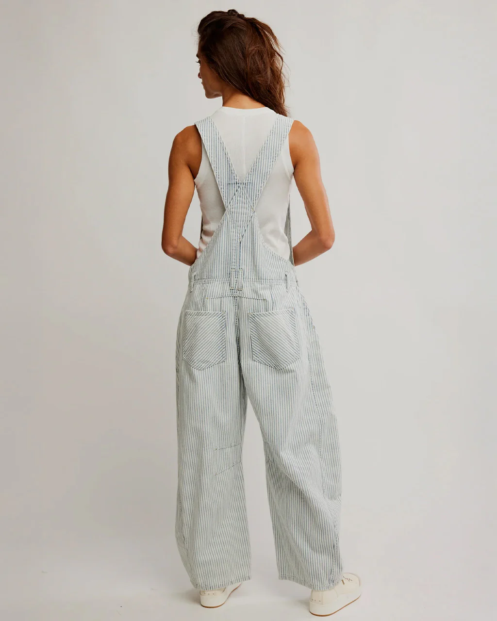 We The Free Good Luck Stripe Overalls - Indigo Railroad