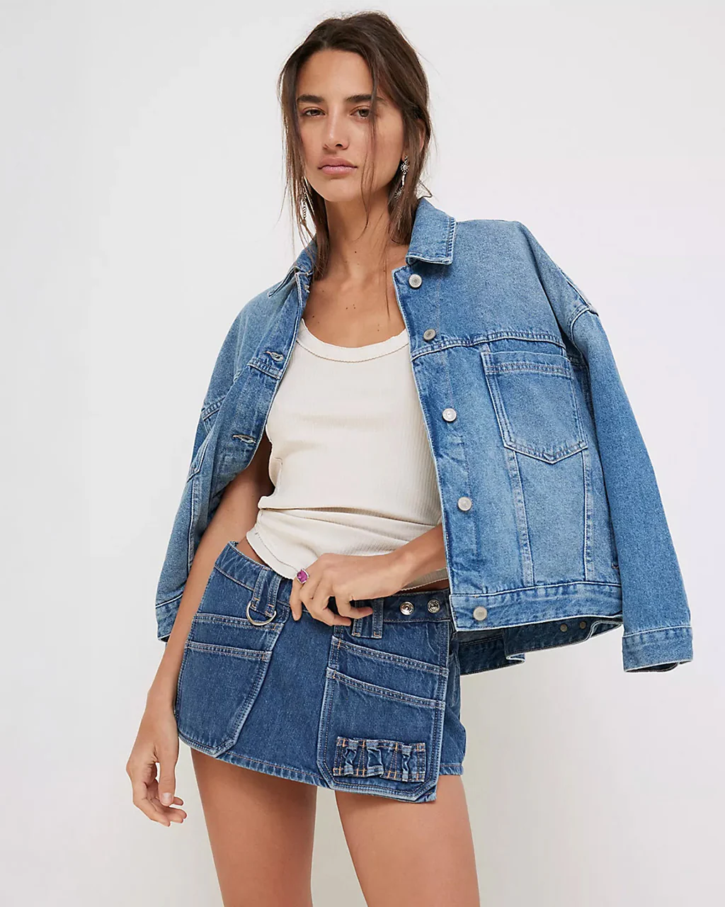 We The Free Opal Swing Denim Jacket - Cowboy Romance
