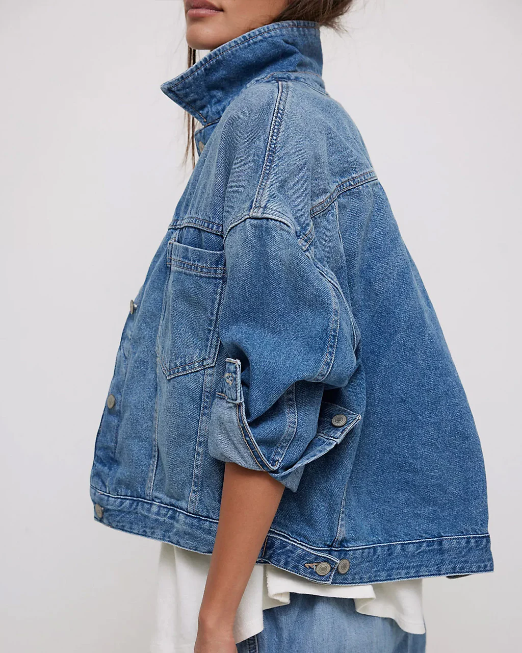 We The Free Opal Swing Denim Jacket - Cowboy Romance