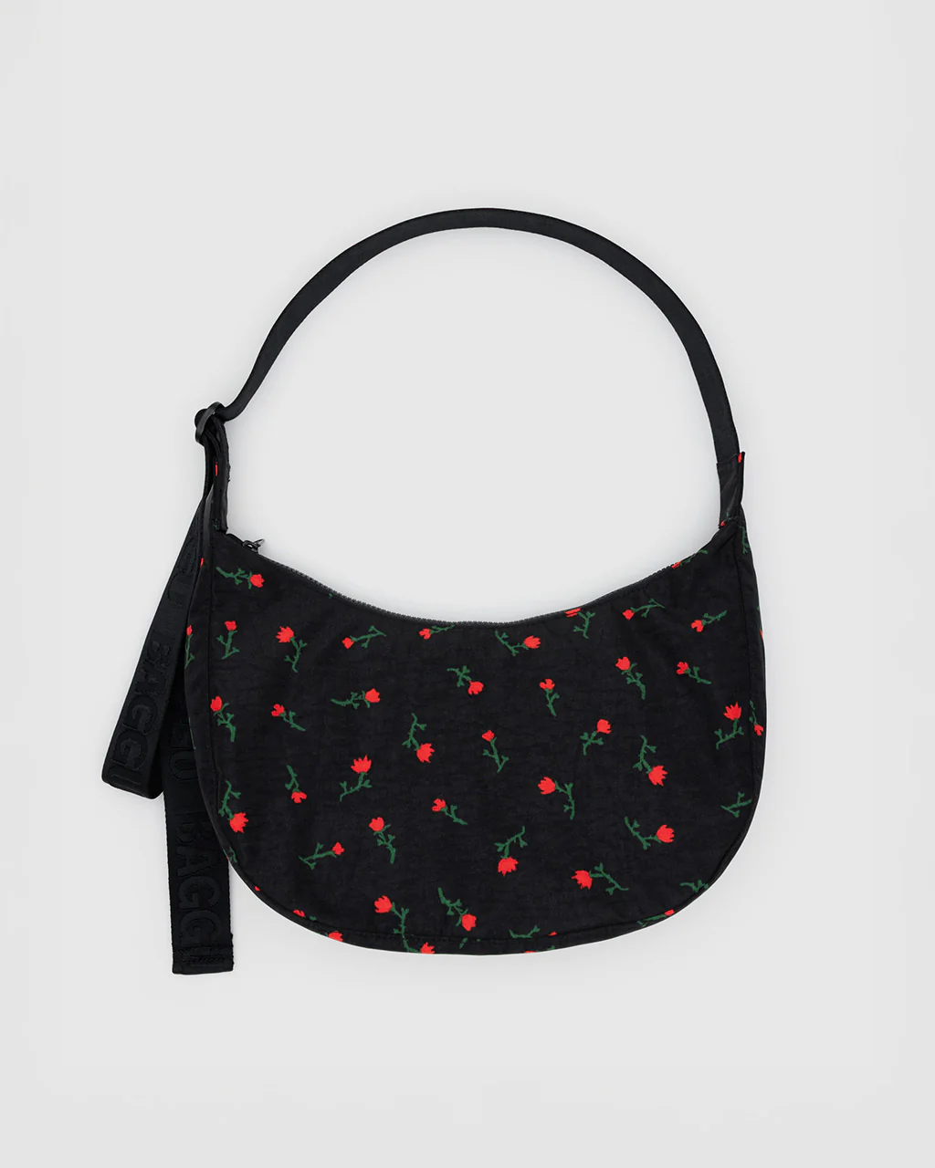 Medium Nylon Crescent Bag w/ Key Leash - Painted Wildflower