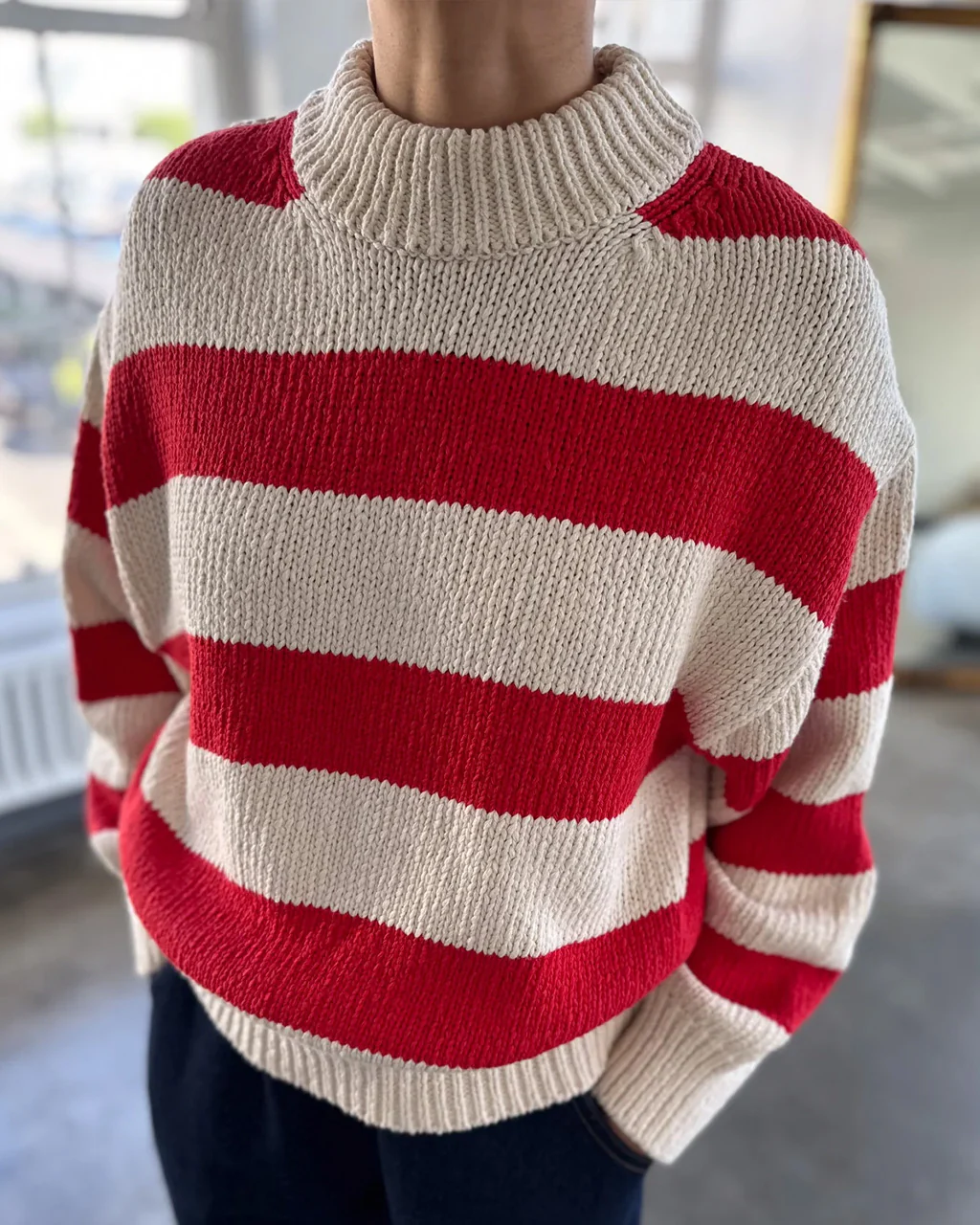 Zoe Sweater - Red Stripe