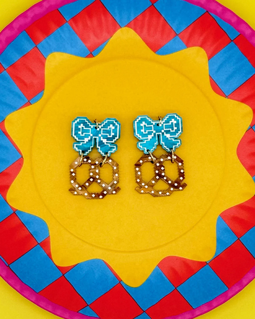 Bow + Pretzel Earrings
