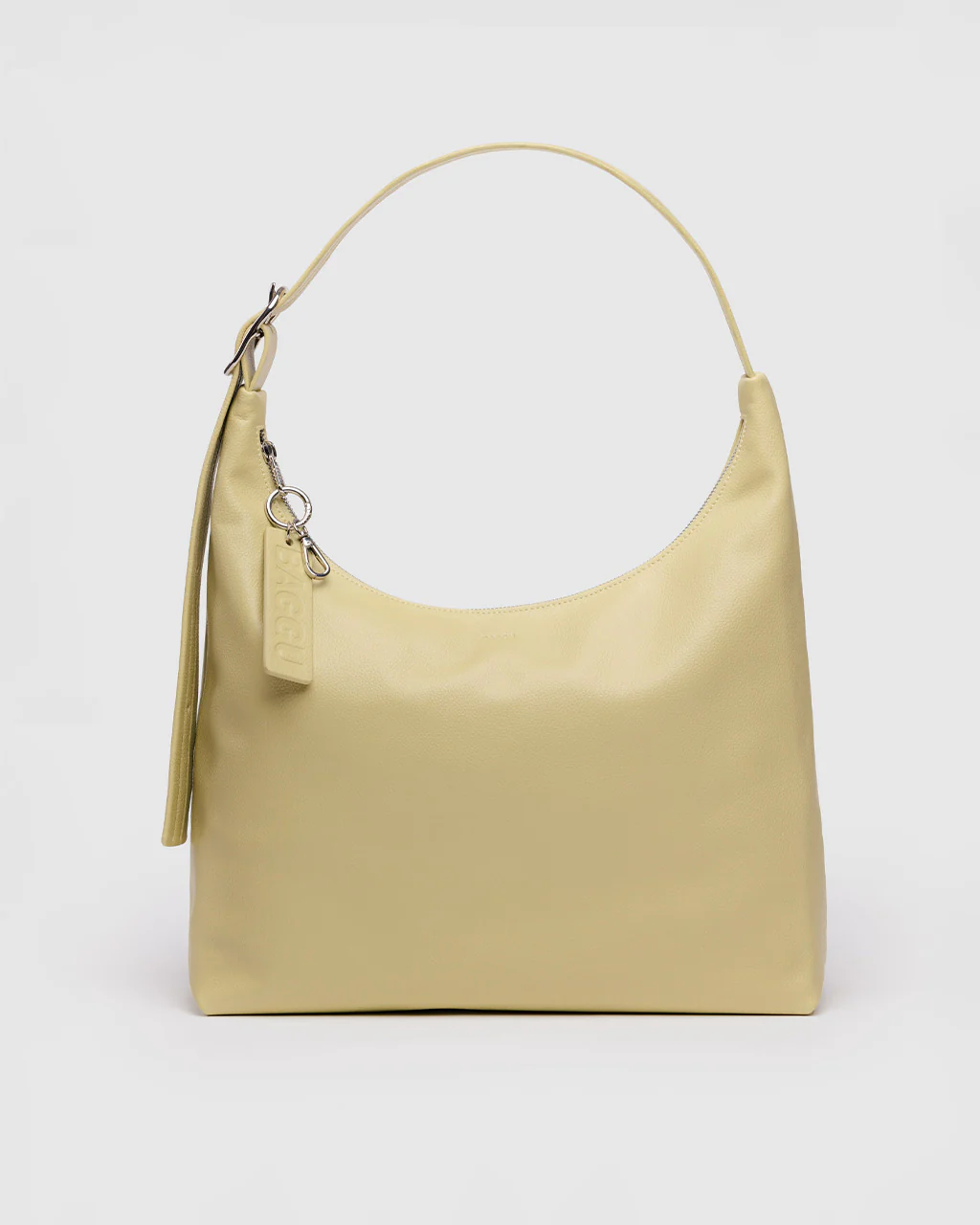 Recycled Leather Shoulder Bag - Straw