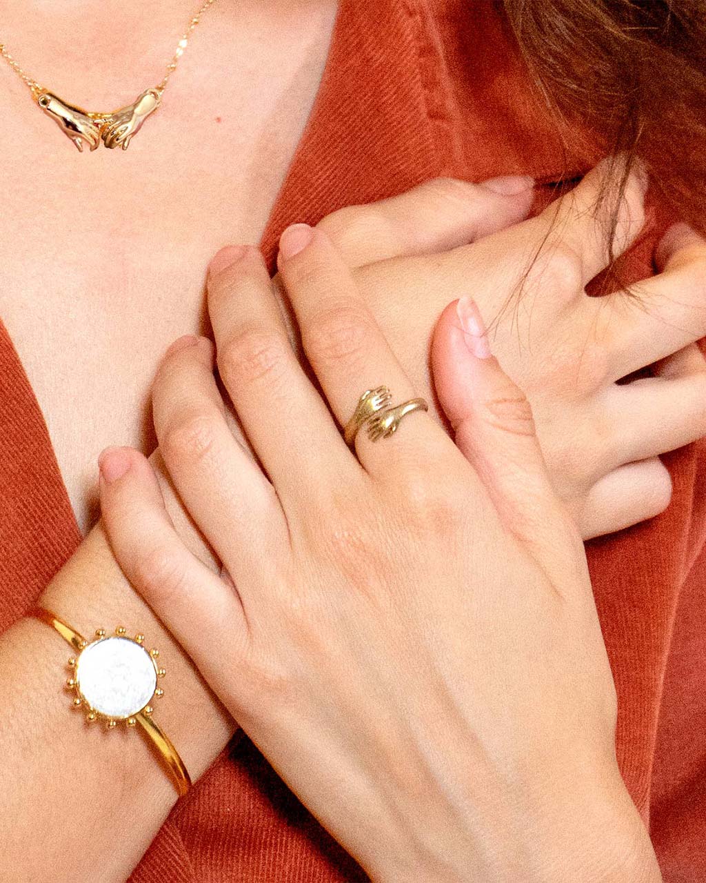 I Wanna Hold Your Hand Ring - Brass