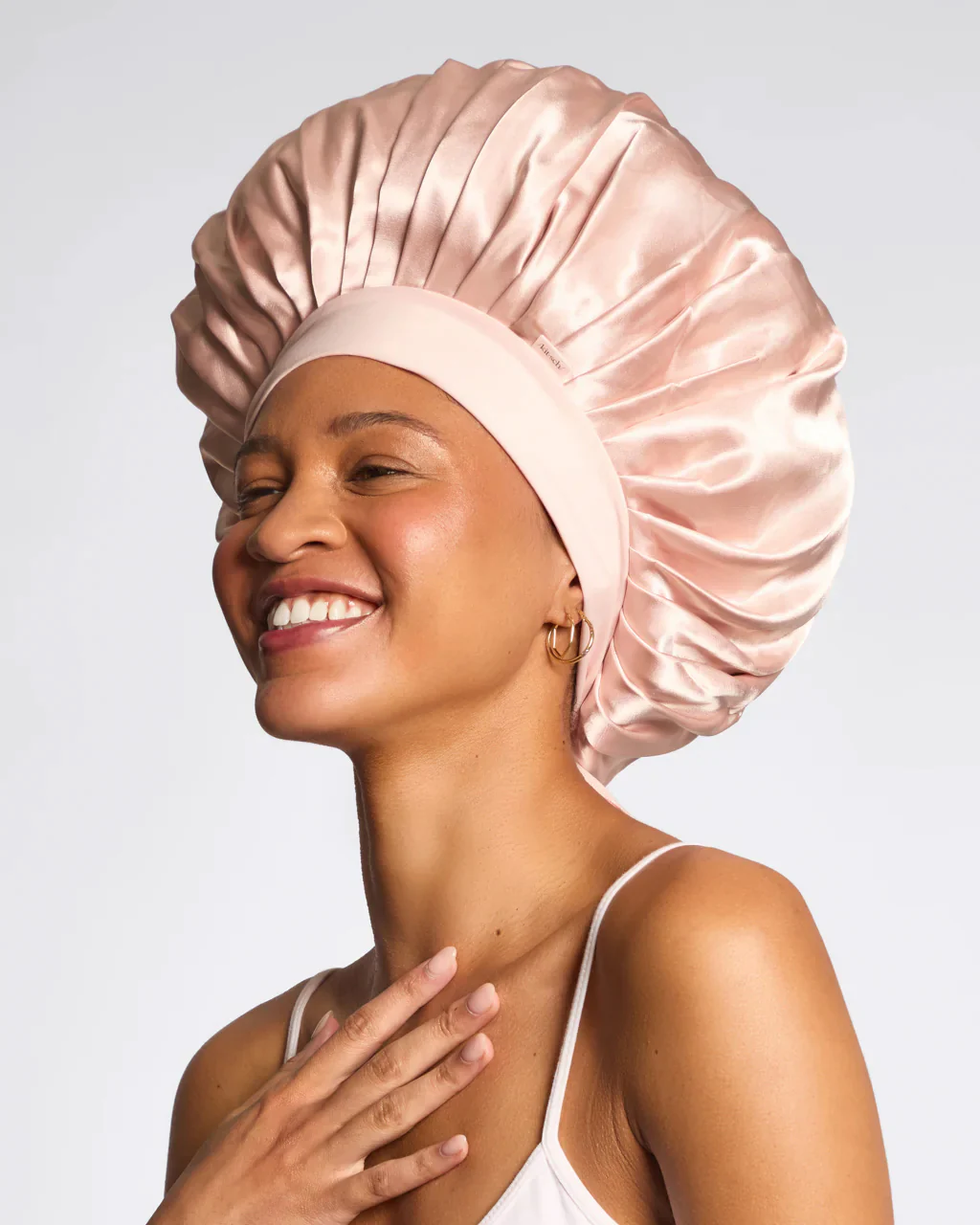 Blush Oversized Satin Bonnet