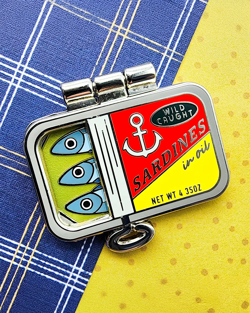 Tightly Packed Sardines Enamel Pin
