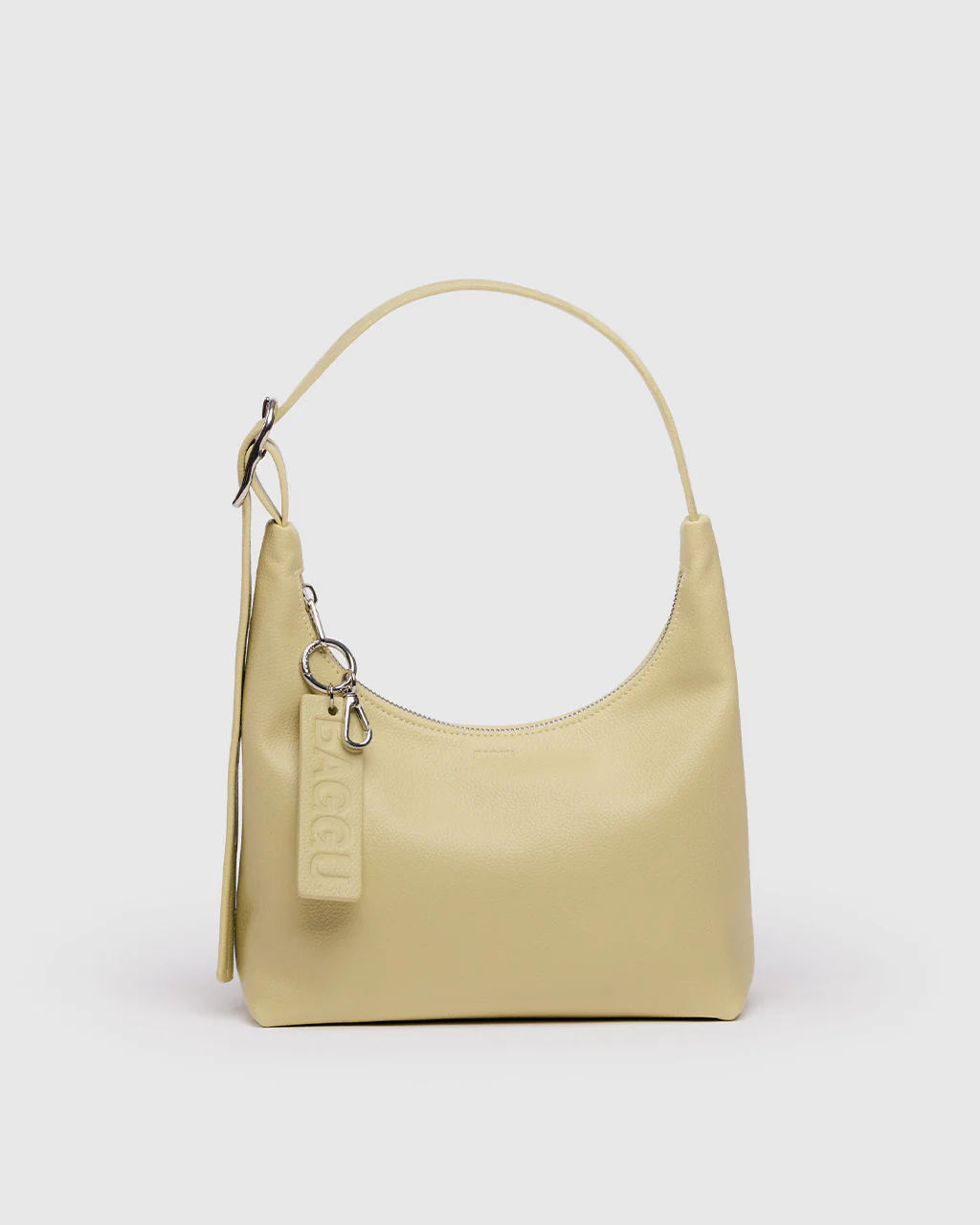 Mini Recycled Leather Shoulder Bag - Straw