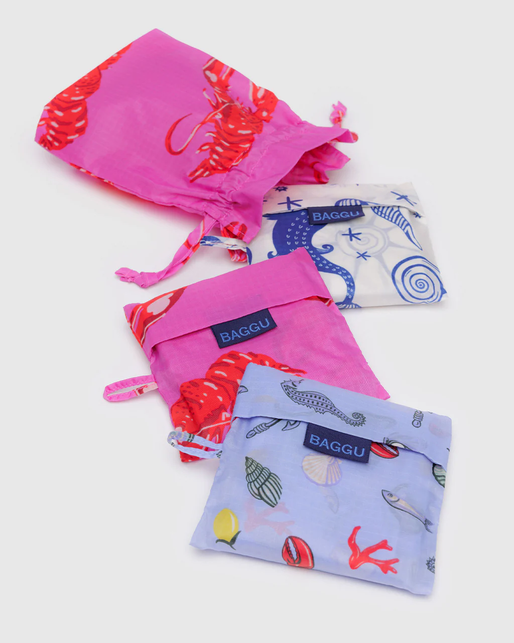 Standard Baggu Set Of 3 - Sea Creatures