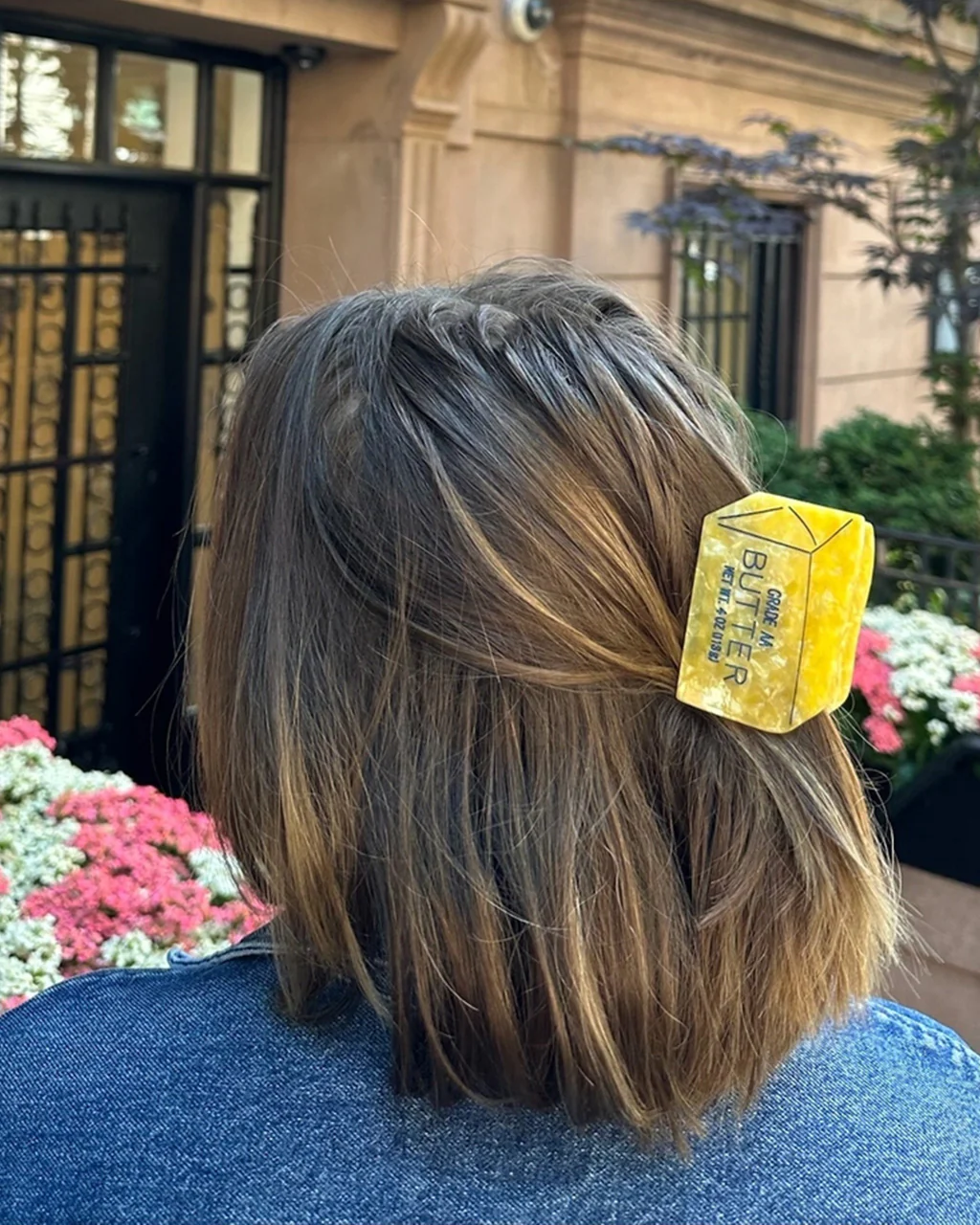 Hand-Painted Butter Claw Hair Clip