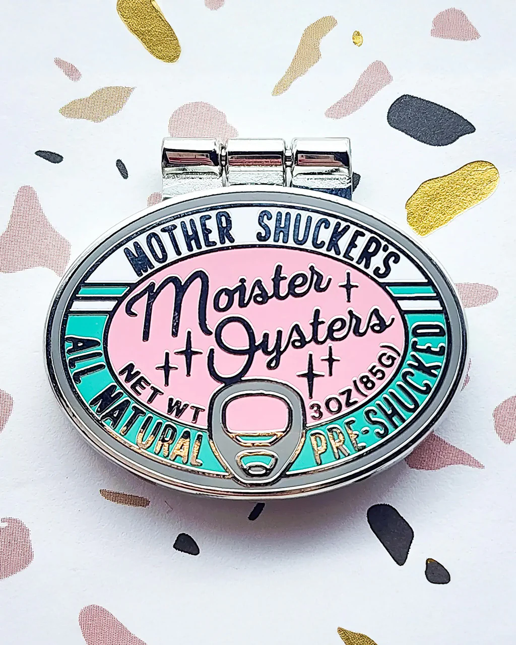 Tinned Oysters Enamel Pin
